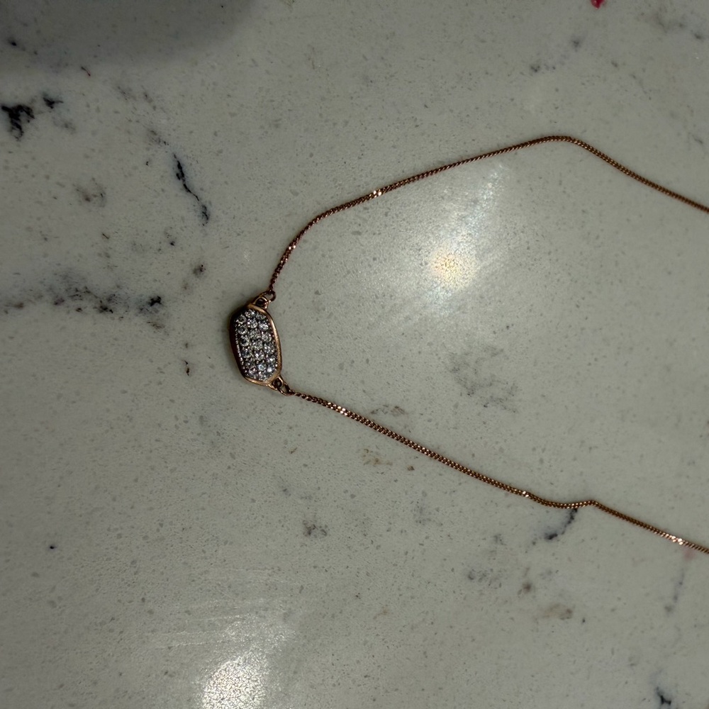 Kendra Scott mini Diamond Elisa necklace in Rose Gold